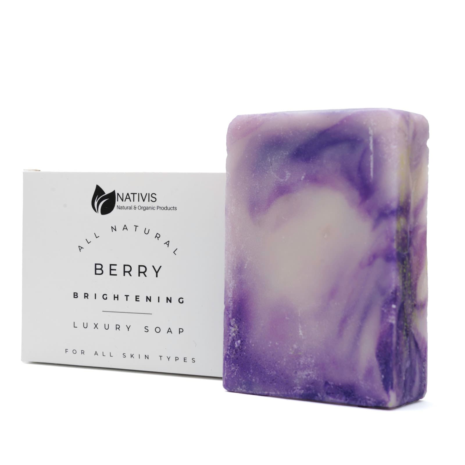 Berry Brightening Luxury Soap bar and carton