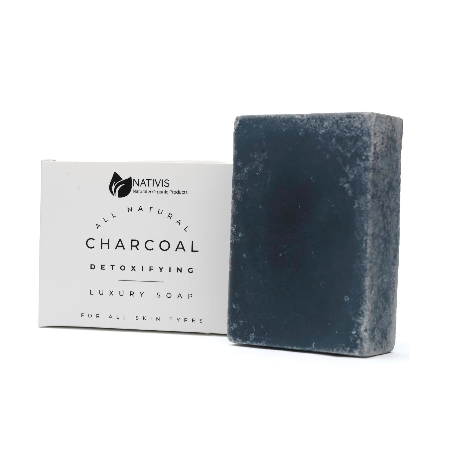 Charcoal Detoxifying Soap bar and carton